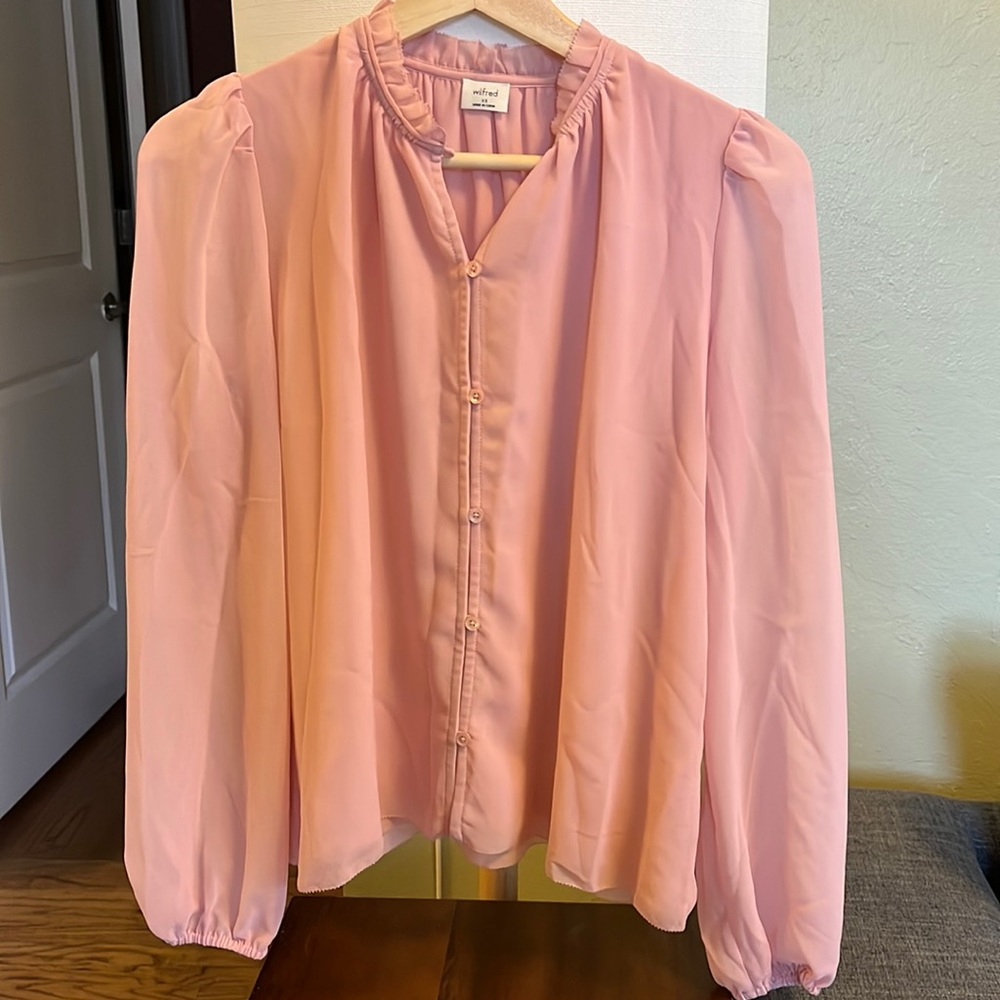 Aritzia Wilfred Alexis Blouse Long Sleeve